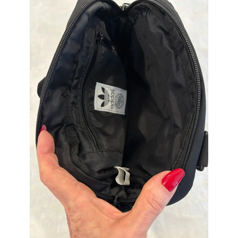 Adidas Originals Festival Crossbody Bag Black Trefoil Utility Messenger Bag